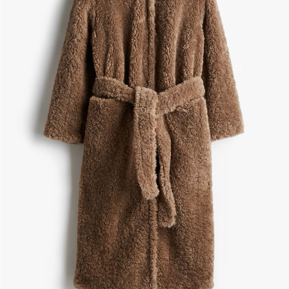 H&M Warm Brown Teddy Coat
